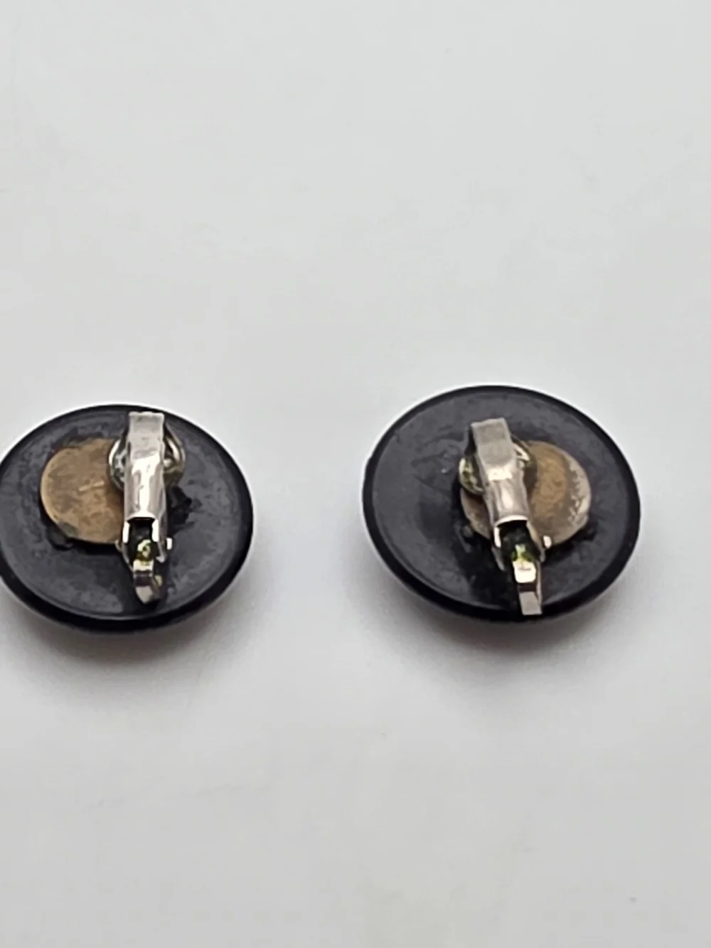 Classic Black Round Clip-On Earrings
